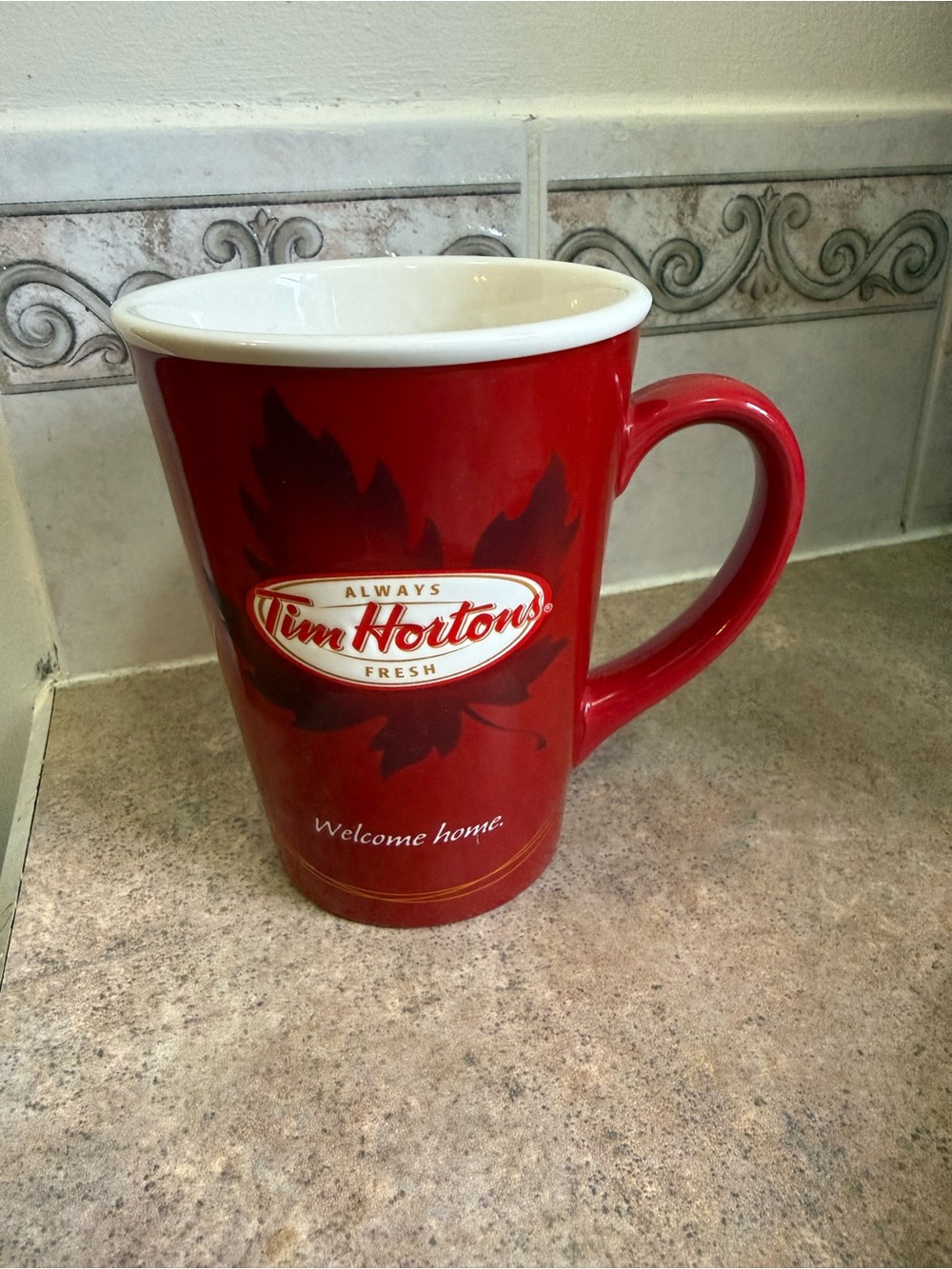 Red Ceramic Coffee Mug - Tim Hortons